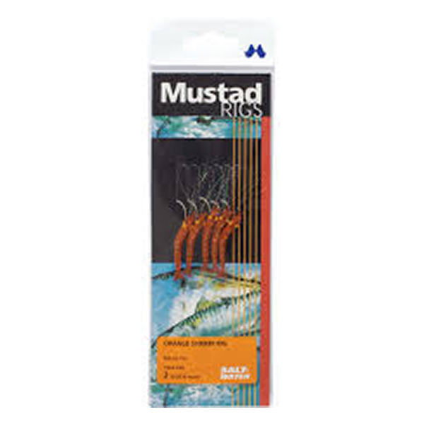 Mustad T51 Orange Shrimp Rig hook size: 8